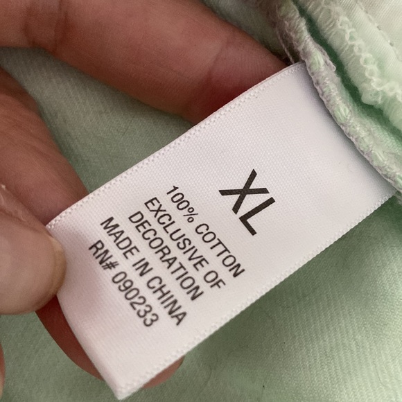 Bullhead Black distressed ombre denim jkt XL lilac green white chrome grommets - Picture 9 of 10